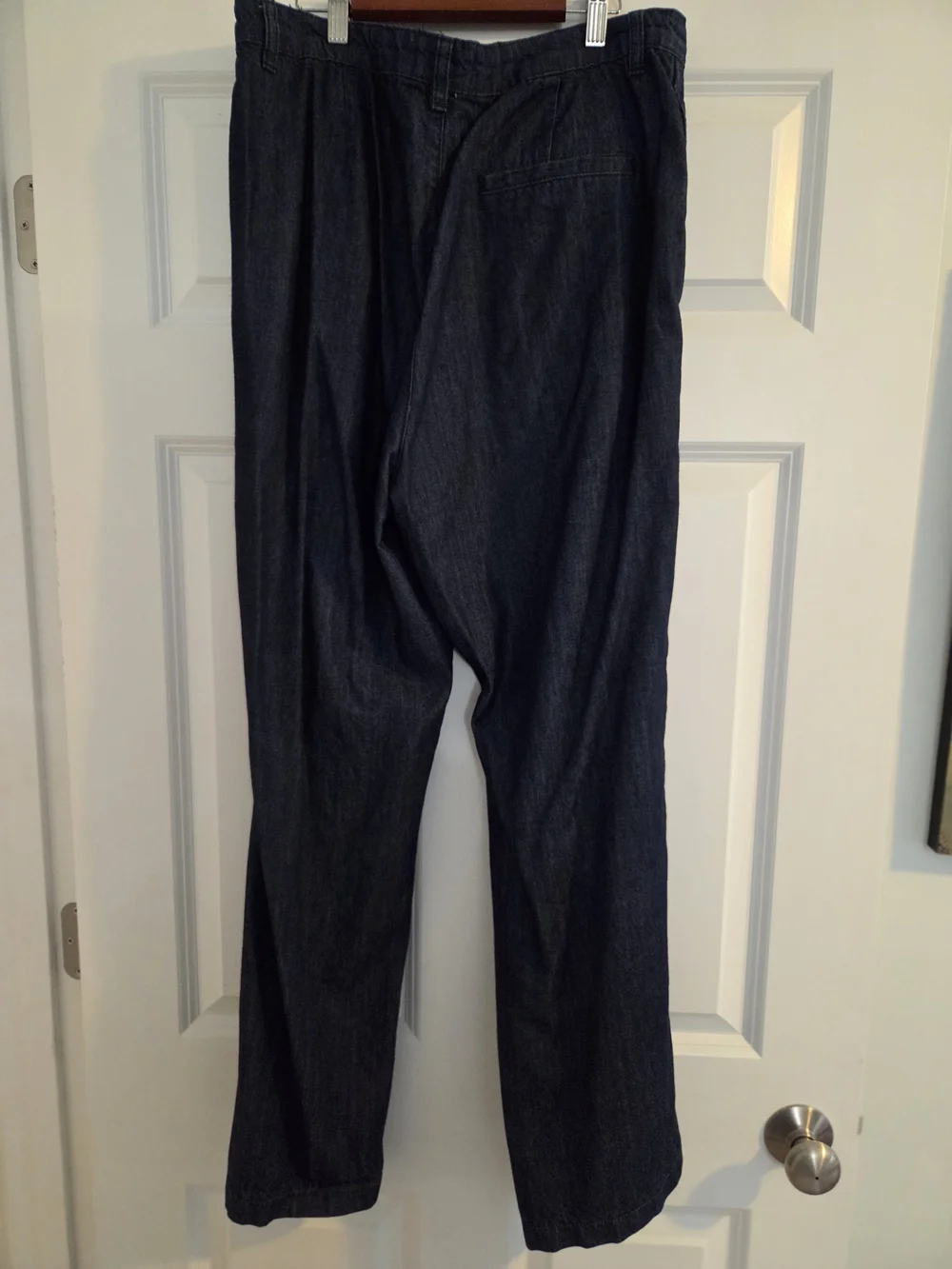Women's Dark Blue Wide Leg Trouser Jeans - Frame Denim